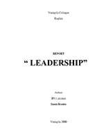 Essays 'Leadership', 1.