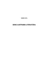 Research Papers 'Seno Austrumu literatūra', 1.