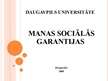 Presentations 'Manas sociālās garantijas', 1.