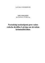 Term Papers 'Noziedzīgi nodarījumi pret valsts robežu drošību Latvijas un ārvalstu kriminālti', 1.