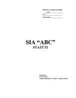 Research Papers 'SIA "ABC" statūti', 1.