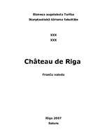 Research Papers 'Rīgas pils/ Château de Riga ', 1.