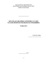 Research Papers 'Speciālas lokanības attīstība 5-6 gadu vecuma bērniem vingrošanas nodarbībās', 1.