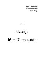 Summaries, Notes 'Livonija 16.-17.gadsimtā', 1.