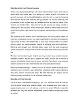Essays 'The importance of recycling', 2.