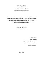 Research Papers 'Differences in Conceptual Meaning of Notions in Articles Dealing with Business a', 1.