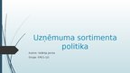 Presentations 'Uzņēmuma sortimenta politika', 1.