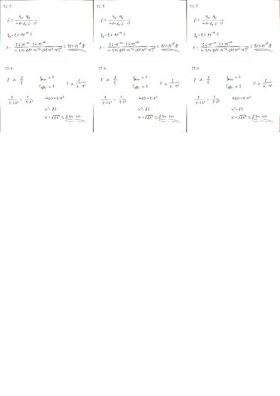 Summaries, Notes 'Fizikas uzdevumu risinājumu apkopojums. Kulona likums. Elektriskā lauka intensit', 1.