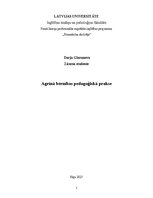 Practice Reports 'Agrīnā bērnības pedagoģiskā prakse', 1.