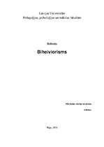 Research Papers 'Biheiviorisms', 1.