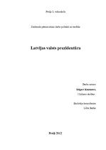 Research Papers 'Latvijas valsts prezidentūra', 1.