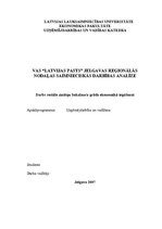 Practice Reports 'VAS "Latvijas pasts" Jelgavas reģionālās nodaļas saimnieciskās darbības analīze', 1.