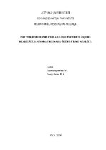 Essays 'Poētiskais dokumentālais kino PSRS ideoloģijas realitātēs: Aivara Freimaņa četru', 1.