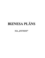 Business Plans 'Biznesa plāns SIA "Fitness"', 1.