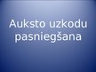 Presentations 'Auksto uzkodu pasniegšana', 1.