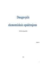 Research Papers 'Daugavpils ekonomiskais apakšrajons', 1.