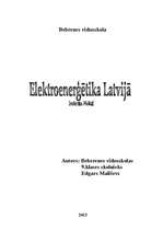 Research Papers 'Energoenerģētika Latvijā', 1.