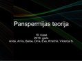 Presentations 'Panspermijas teorija', 1.