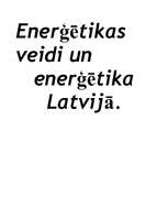 Research Papers 'Enerģētikas veidi un enerģētika Latvijā', 1.