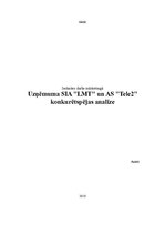 Research Papers 'Uzņēmuma SIA "LMT" un a/s "Tele2" konkurētspējas analīze', 1.