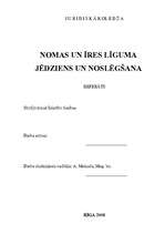 Research Papers 'Nomas un īres līguma jēdziens un noslēgšana', 1.