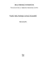 Research Papers 'Naudas daba, funkcijas un loma ekonomikā', 1.