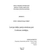 Research Papers 'Latvijas labējo partiju attieksme pret Lisabonas stratēģiju', 1.