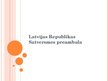 Presentations 'Latvijas Republikas Satversmes preambula', 1.