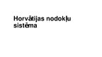 Presentations 'Horvātijas nodokļu sistēma', 1.