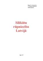 Research Papers 'Silikātu rūpniecība Latvijā ', 1.