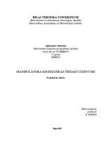 Summaries, Notes 'Manipulatora kinemātikas tiešais uzdevums', 1.