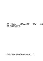 Essays 'Latvijas budžets un tā prioritātes', 1.