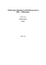 Research Papers 'Akciju tirgus dinamika Latvijā laika posmā no 2004. – 2008.gadam', 1.