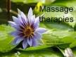 Presentations 'Massage Therapies', 1.