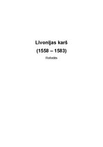 Research Papers 'Livonijas karš', 1.