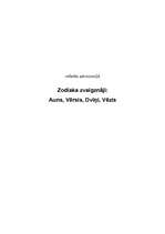 Research Papers 'Zodiaka zvaigznāji: Auns, Vērsis, Dvīņi, Vēzis', 1.
