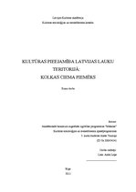 Research Papers 'Kultūras pieejamība Latvijas lauku teritorijā: Kolkas ciema piemērs', 1.