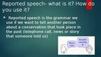 Presentations 'Reported speech', 2.