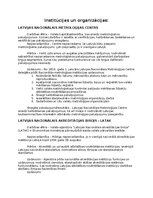 Summaries, Notes 'Latvijas un starptautiskās institūcijas un organizācijas', 1.