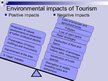 Presentations 'Positive and Negative Impacts of Tourism on the Environment', 3.