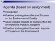 Presentations 'Positive and Negative Impacts of Tourism on the Environment', 4.