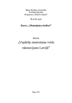 Research Papers 'Vispārējs mantošanas veidu raksturojums Latvijā', 1.