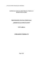 Practice Reports 'Profesionālās kvalifikācijas rekreācijas speciālists', 1.