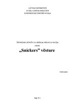 Research Papers '"Snickers" vēsture', 1.