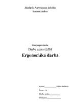 Research Papers 'Ergonomika darbā', 1.