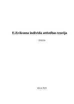 Essays 'E.Ēriksona attīstības teorija', 1.