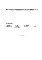 Research Papers 'Pirmā palīdzība saindējoties ar ķīmiskām vielām, elektrotraumas, apdeguma, pārka', 1.