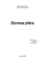 Business Plans 'Biznesa plāns tūristu bāzei SIA "Asarītis"', 1.