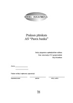 Practice Reports 'Prakses pārskats. A/s "Parex banka"', 1.
