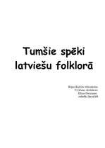 Research Papers 'Tumšie spēki latviešu folklorā', 1.